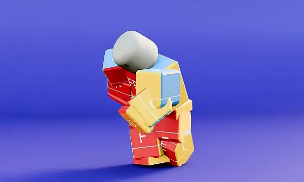 Character leaning forward during an unsteady walking motion